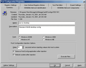 The embedded PostConfig Editor